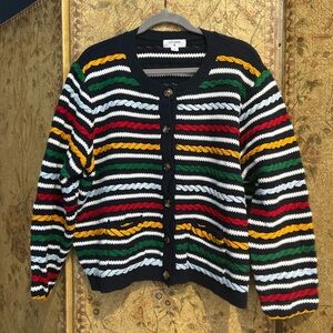 La Ligne/ Target Calab Size 1X Navy Striped Sweater